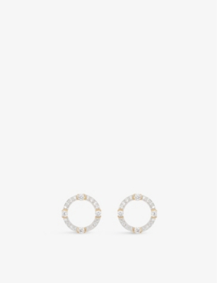 V By Laura Vann Luna Circle Stud Earrings In Gold