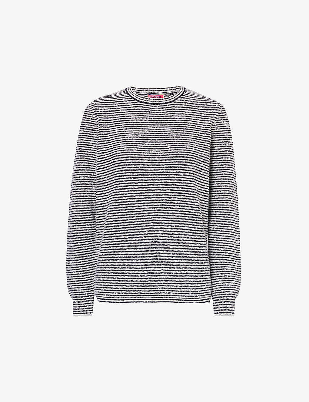 BARRIE BARRIE X SOFIA COPPOLA STRIPED CASHMERE, WOOL AND SILK-BLEND JUMPER