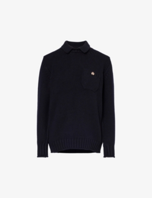 Barrie X Sofia Coppola Cashmere Polo Sweater In Navy