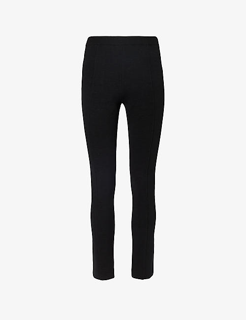 BARRIE: Slim-leg mid-rise wool and cashmere-blend knitted leggings