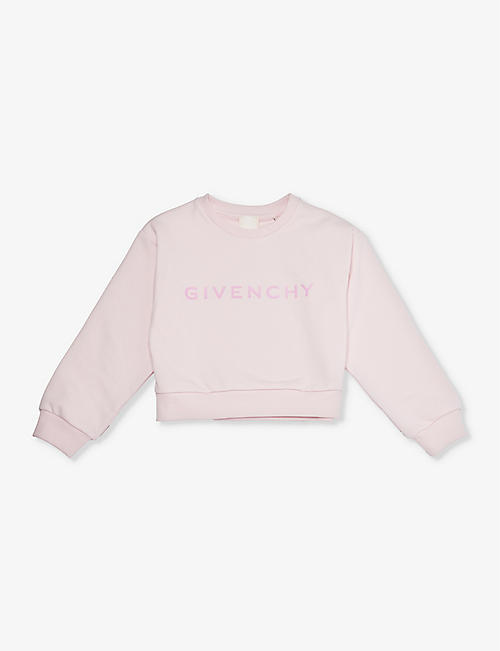 GIVENCHY: Logo-print cotton-blend sweatshirt 4-12 years