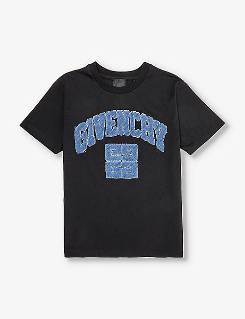 GIVENCHY: Logo-appliqué cotton-jersey T-shirt 6-12 years