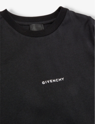 Shop Givenchy Boys Black Kids Logo-print Short-sleeve Cotton-jersey T-shirt 4-12 Years