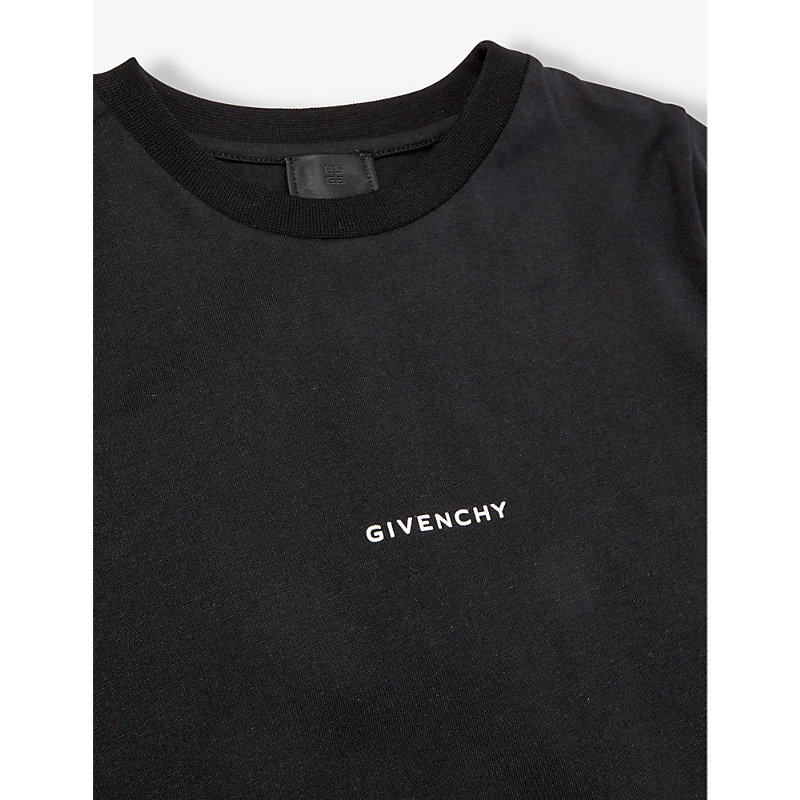 Shop Givenchy Boys Black Kids Logo-print Short-sleeve Cotton-jersey T-shirt 4-12 Years