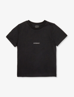 Givenchy Kids Black Short Sleeve Sweatshirt Dress Givenchy