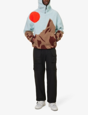 Shop Market Men's Acorn Peaked Graphic-design Relaxed-fit Fleece Jacket