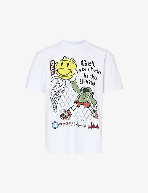 MARKET: MARKET x Smiley Game graphic-print cotton-jersey T-shirt