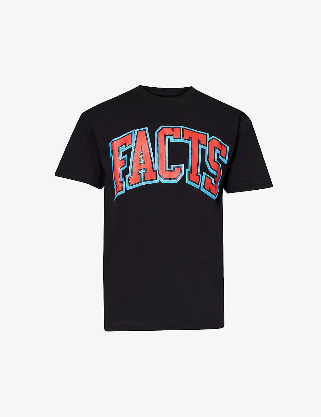 Market Mens Black Facts Brand-print Cotton-jersey T-shirt