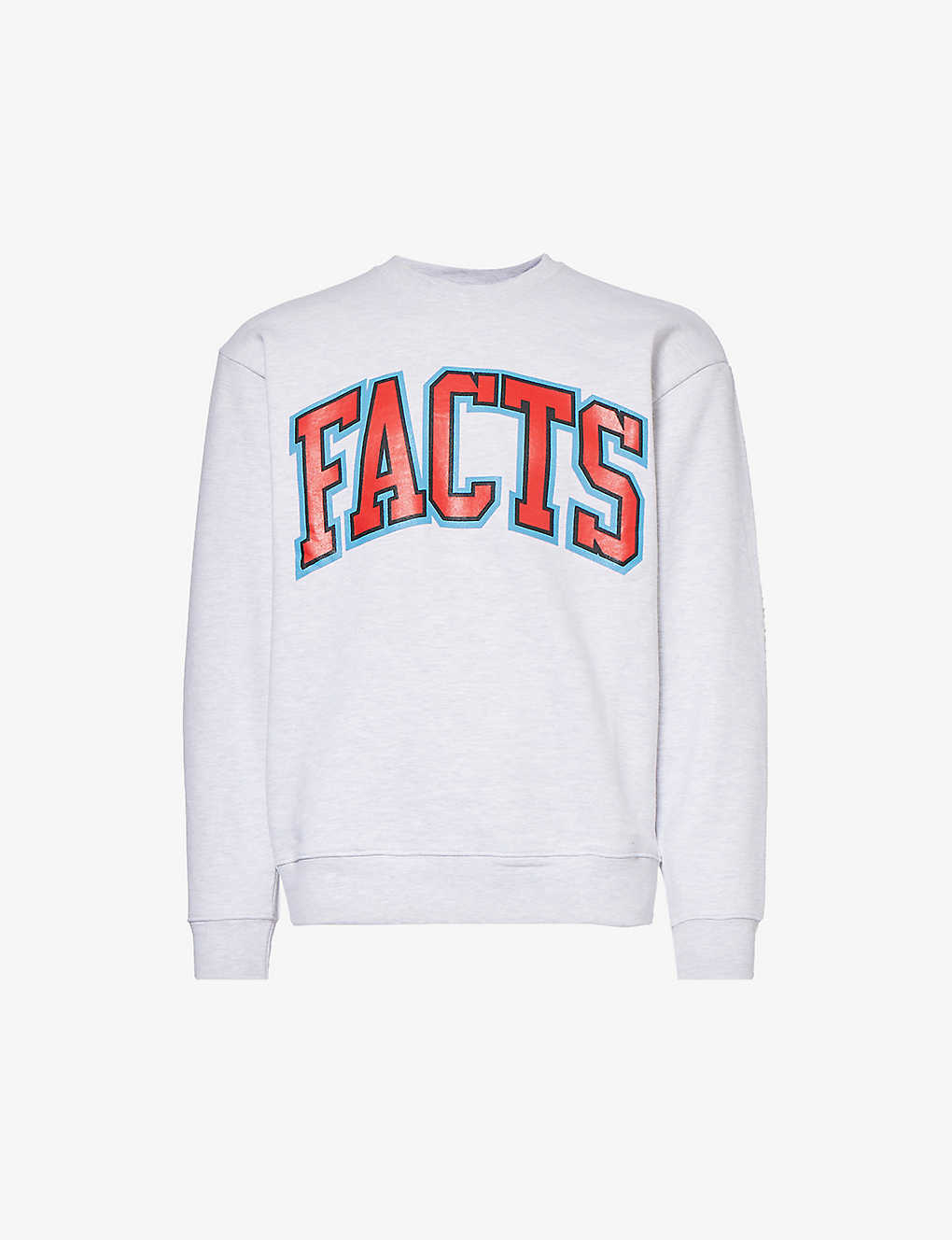 Market Mens Ash X Npr Facts Logo-print Cotton-jersey Sweatshirt In Grey