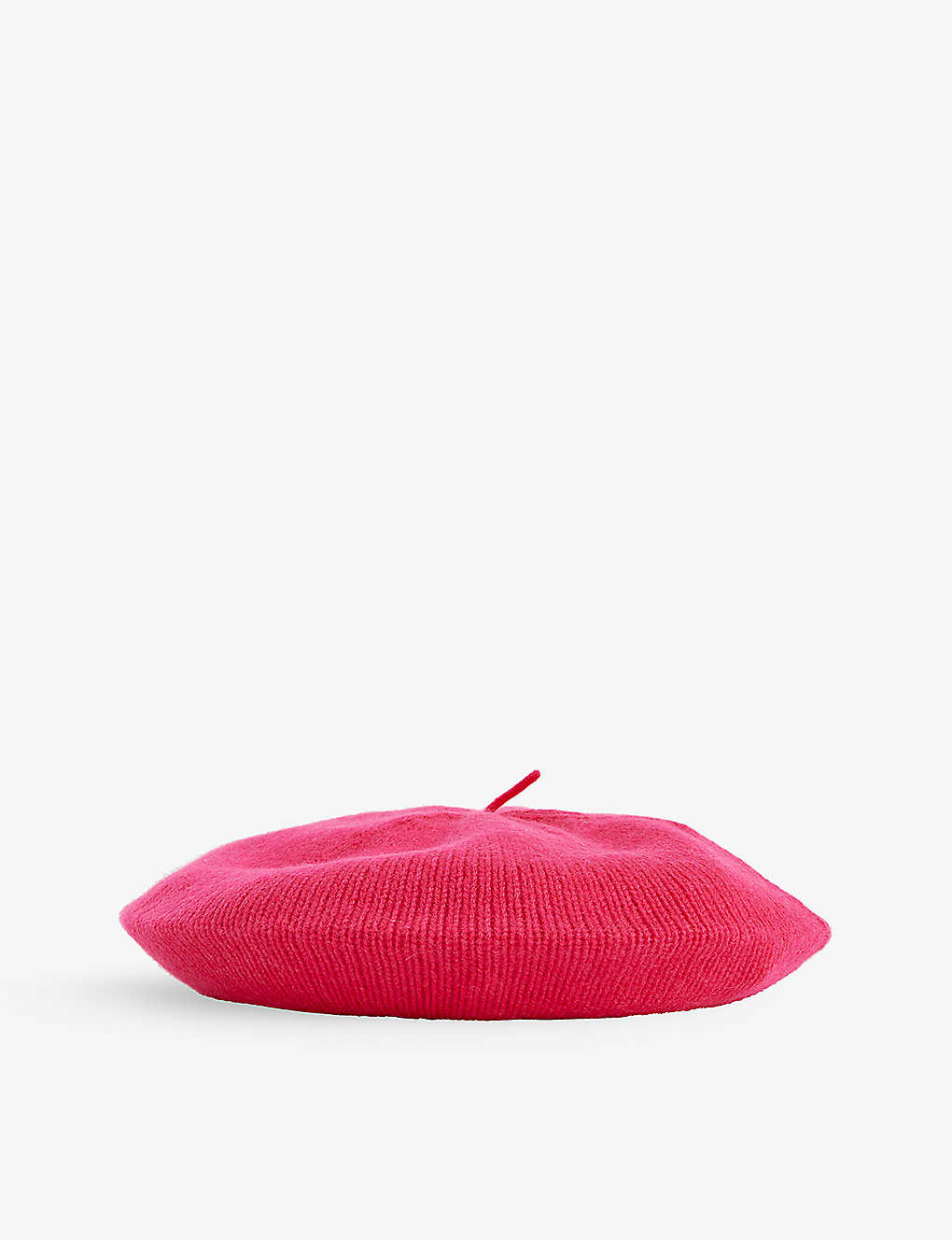 Loop Cashmere Womens Mischief Pink Ribbed Brushed-texture Cashmere Beret