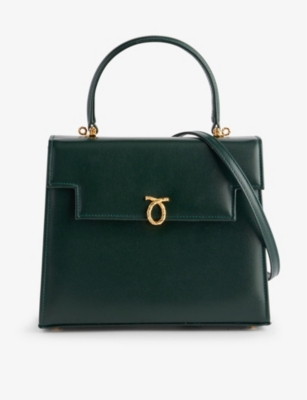 LAUNER Traviata leather top handle bag Selfridges