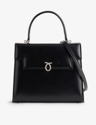 LAUNER: Traviata leather top-handle bag