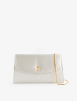 LAUNER: Tosca detachable-strap satin clutch bag