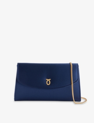 LAUNER: Tosca detachable-strap satin clutch bag