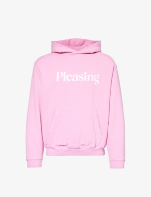 Pleasing Mens Hot Pink Brand-print Cotton-jersey Hoody