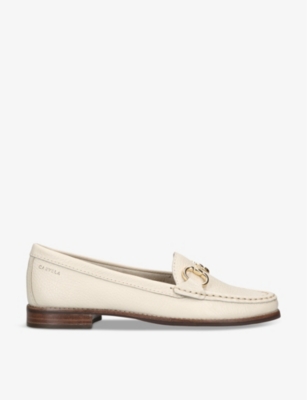 Shop Carvela Comfort Women's Bone Click Horsebit-chain Leather Loafers