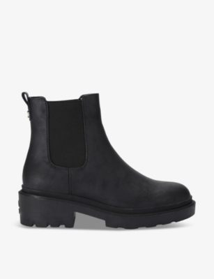 CARVELA: Boulder logo-badge faux-leather Chelsea boots