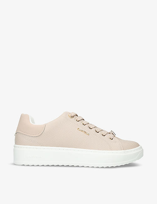 CARVELA: Dream 2 logo-badge faux-leather low-top trainers