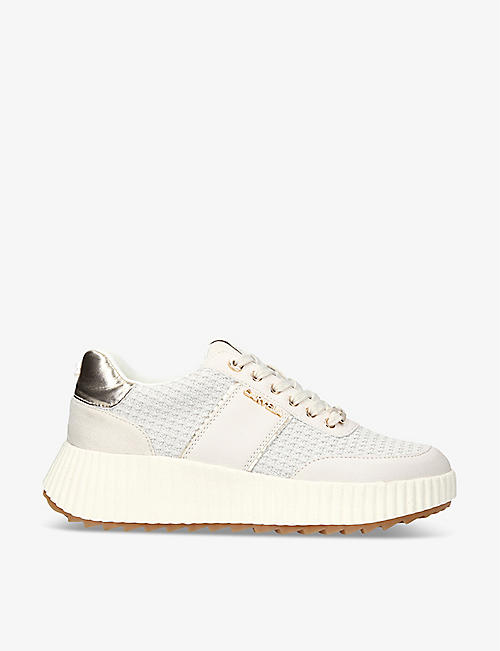 CARVELA: Avenue logo-embellished woven low-top trainers