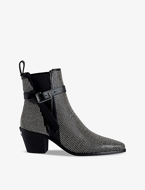 ZADIG&VOLTAIRE: Tyler Cecilia stud-embellished heeled leather ankle boots