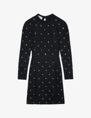 ZADIG&VOLTAIRE: Racia crystal-embellished woven mini dress