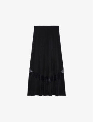 Zadig & Voltaire Jaylal Silk Skirt In Schwarz