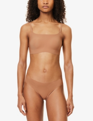Sloggi Womens Nostalgic Brown Zero Feel 2.0 Stretch-jersey Bra In Nostalgic Brown