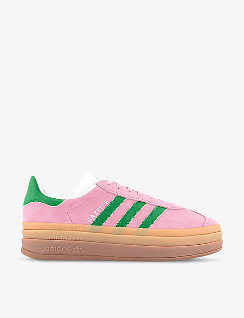 ADIDAS: Gazelle Bold brand-embellished suede low-top trainers