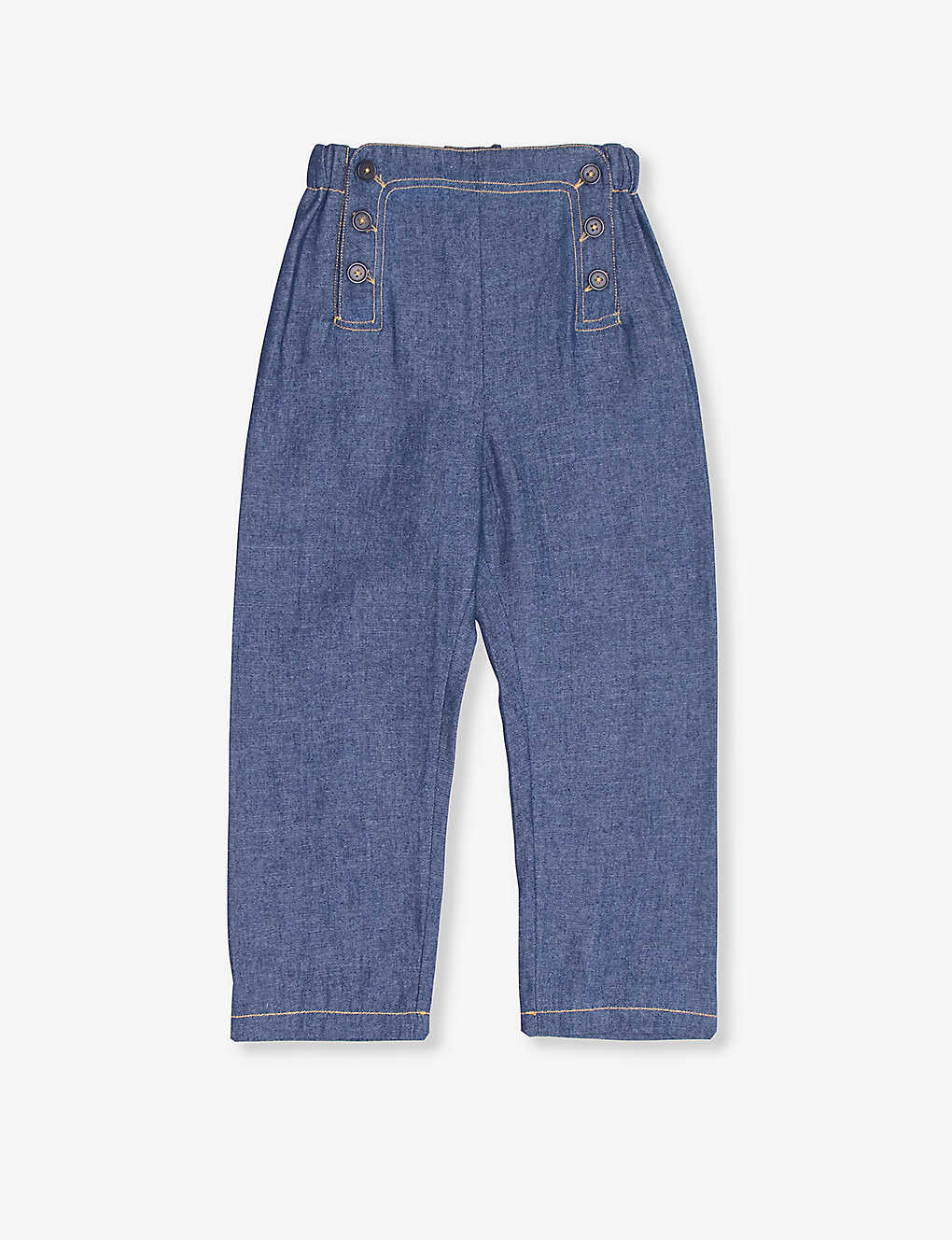 Caramel Babies'  Midnight Blue Stanley Elasticated-waist Cotton Trousers 3-12 Years