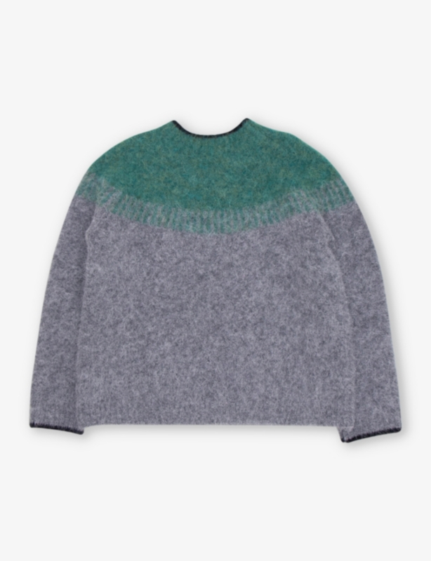Avala colour-block stretch wool and alpaca-blend jumper 3-12 years