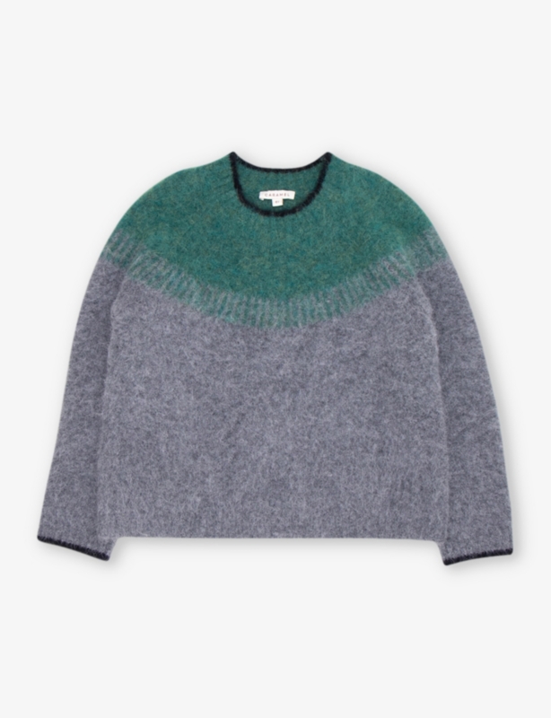 Avala colour-block stretch wool and alpaca-blend jumper 3-12 years