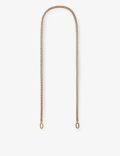 MULBERRY: Flat brass chain strap