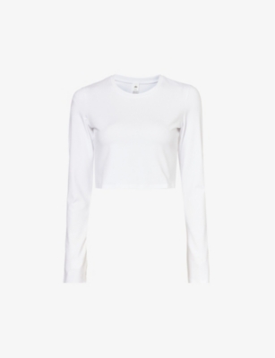 Alosoft Finesse cropped jersey top