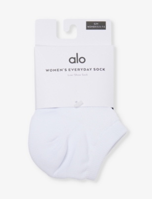 ALO YOGA: Everyday logo-print stretch-woven socks