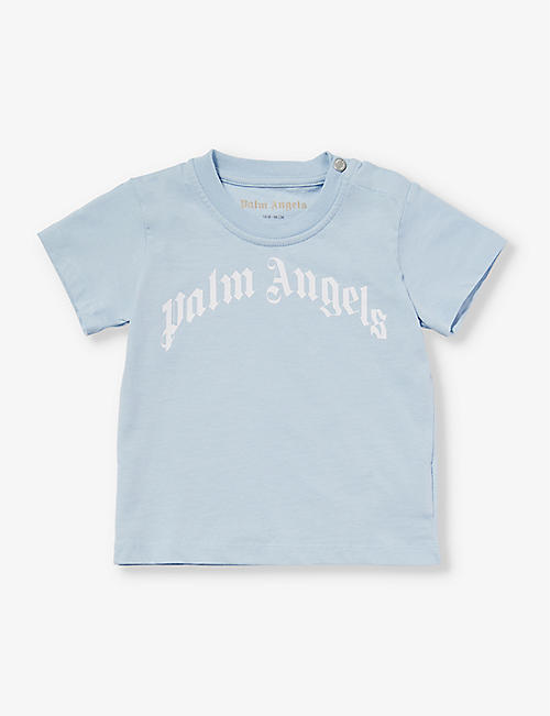 PALM ANGELS: Logo text-print cotton-jersey T-shirt 6-36 months