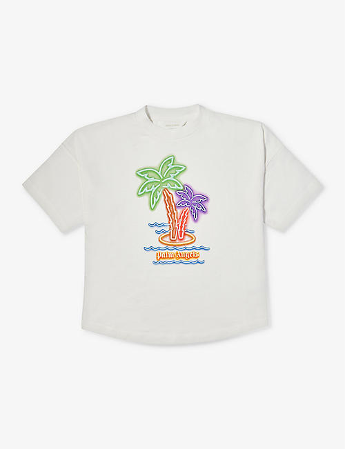 PALM ANGELS: Neon Palm graphic-print cotton-jersey T-shirt 4-12 years