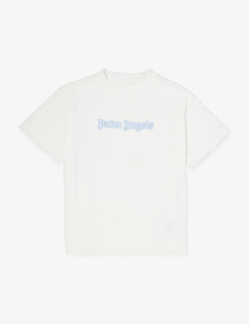 PALM ANGELS: Neon logo-print cotton-jersey T-shirt 4-12 years
