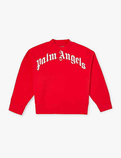 PALM ANGELS: Logo-print  cotton-jersey sweatshirt 8-12 years