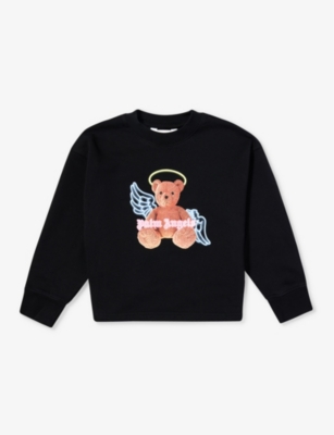 PALM ANGELS: Bear Angel graphic-print cotton-jersey sweatshirt 6-12 years
