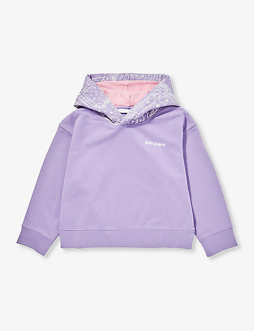 PALM ANGELS: Paisley-print cotton hoody 8-12 years