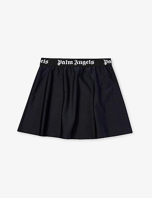 PALM ANGELS: Branded-waistband stretch-woven skirt 8-12 years