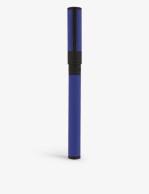 S.T.DUPONT: Velvet D-initial ocean blue and matte black rollerball pen