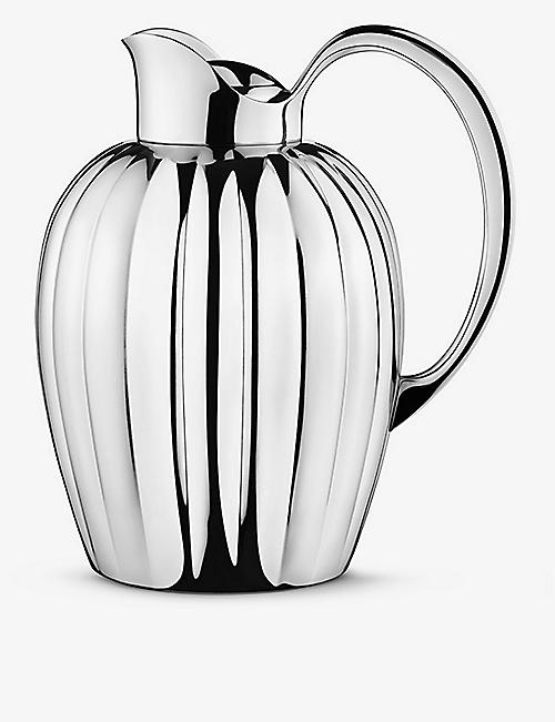 GEORG JENSEN: Bernadotte mirrored stainless-steel thermo jug 1 litre