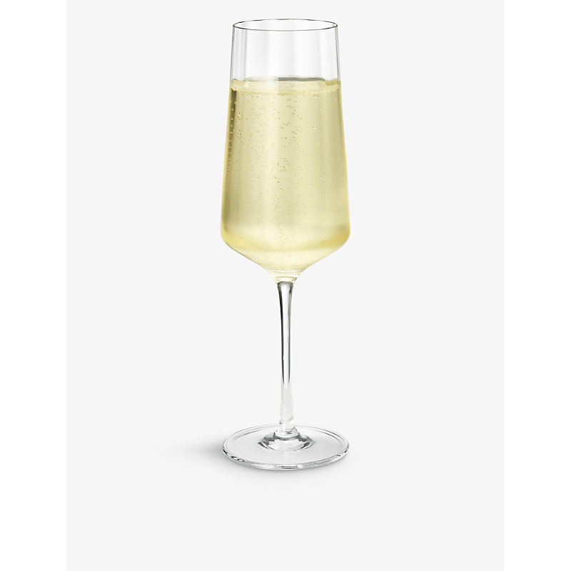 Shop Georg Jensen Bernadotte Grooved Set Of Six Champagne Flute Glasses
