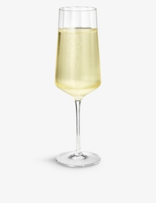 Bernadotte grooved set of six champagne flute glasses
