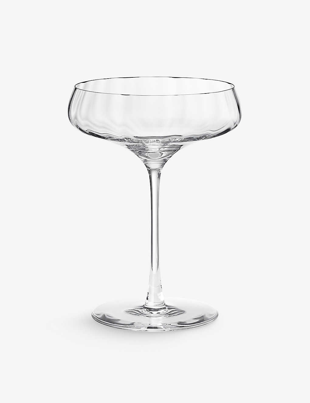 Georg Jensen Bernadotte Groove Cocktail Glass 15cm In Transparent