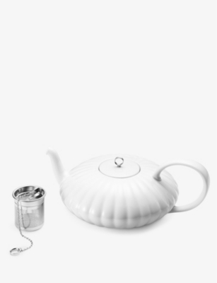 Georg Jensen Bernadotte Porcelain Tea Pot And Infuser 11.7cm