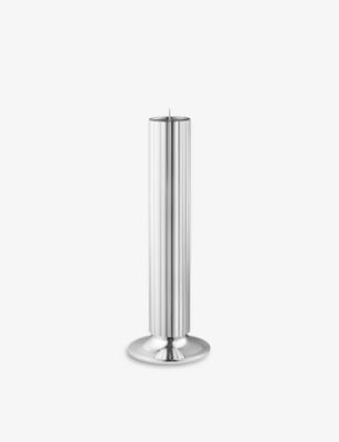 GEORG JENSEN: Bernadotte stainless-steel floor candle holder 50cm