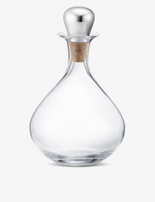 Georg Jensen Sky Liquor Decanter With Stainless Steel Stopper