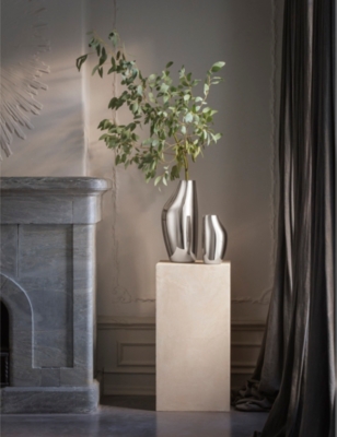 Sky floor mirrored-polished stainless-steel vase 45.9cm